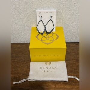 Kendra Scott Black and Blue Tone Geometric Earrings